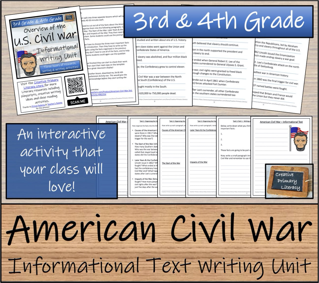 American Civil War Display Close Reading & Writing Bundle | 3rd & 4th Grade