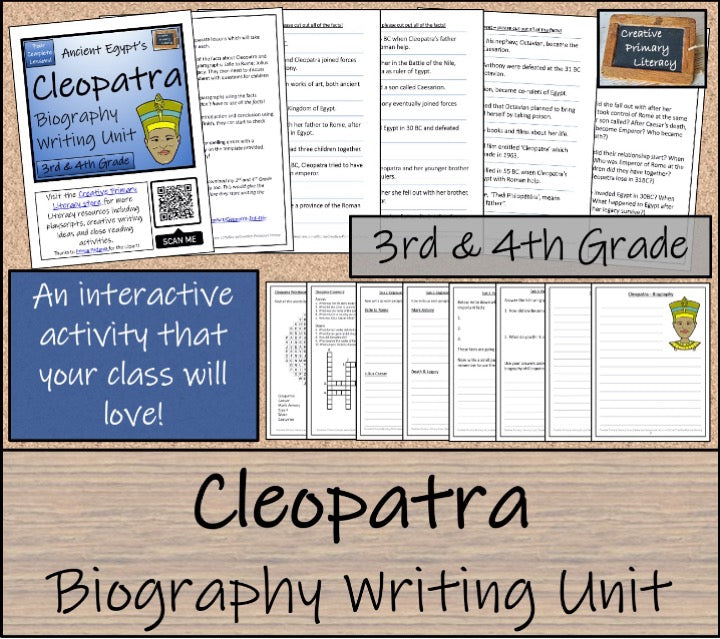 Cleopatra Close Reading & Biography Bundle | 3rd Grade & 4th Grade