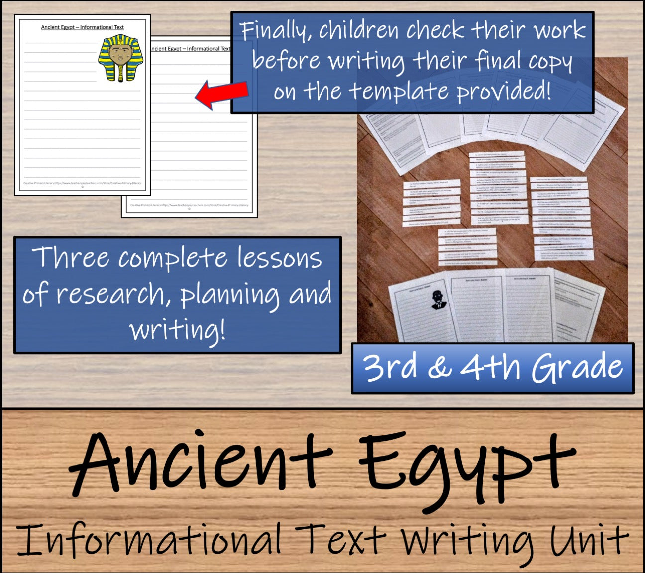 Ancient Egypt Informational Writing Unit | 3rd Grade & 4th Grade