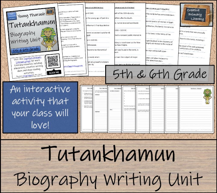 Tutankhamun Close Reading & Biography Bundle | 5th Grade & 6th Grade