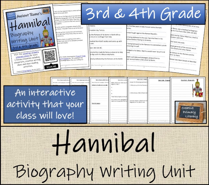 Hannibal Close Reading & Biography Bundle | 3rd Grade & 4th Grade