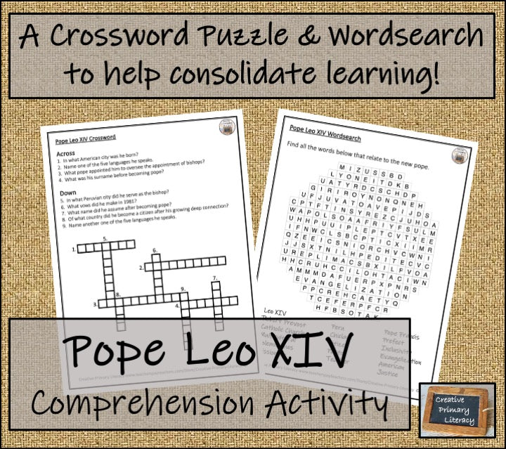 Pope Leo XIV Biography Writing Unit | 5th Grade & 6th Grade