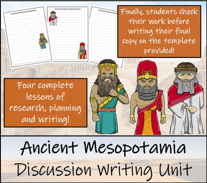 Most Influential of Ancient Mesopotamia Opinion Writing Unit | 5th & 6th Grade