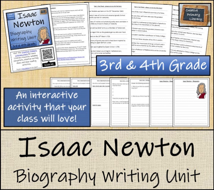 Isaac Newton Close Reading & Biography Bundle | 3rd Grade & 4th Grade