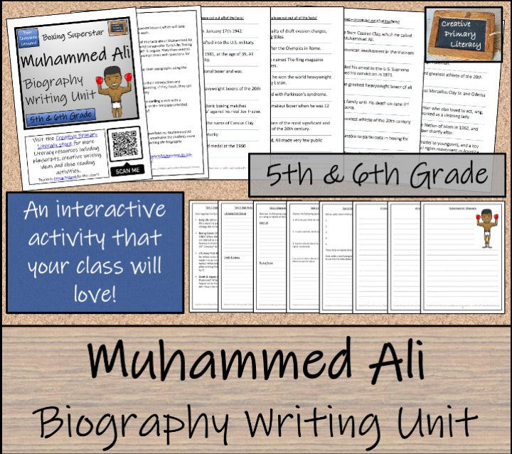 Muhammed Ali Close Reading & Biography Bundle | 5th Grade & 6th Grade