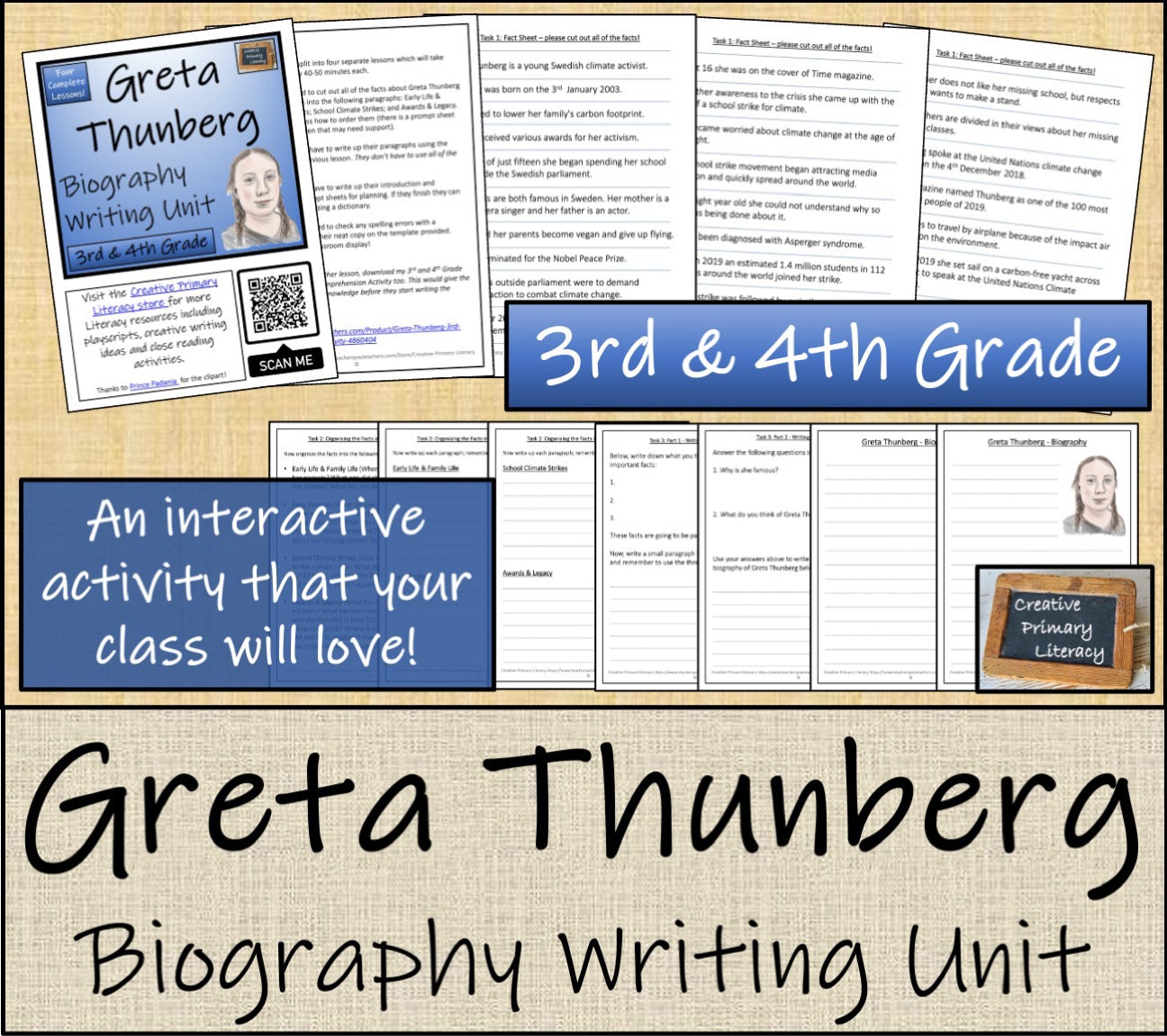 Greta Thunberg Close Reading & Biography Bundle | 3rd Grade & 4th Grade