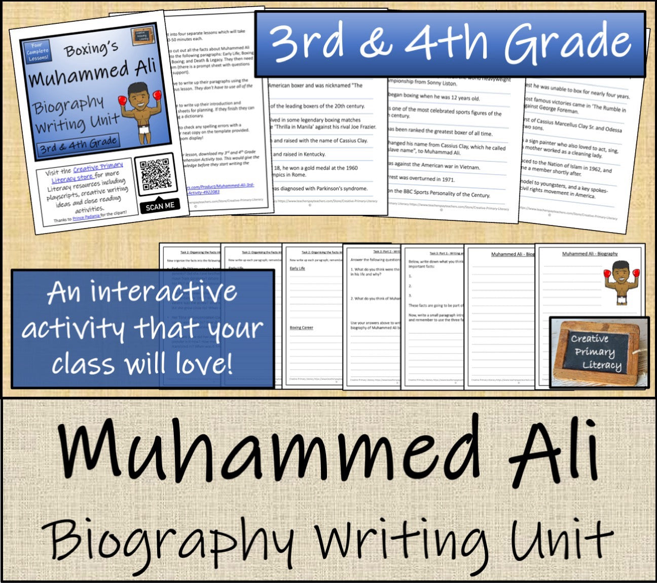 Muhammed Ali Close Reading & Biography Bundle | 3rd Grade & 4th Grade