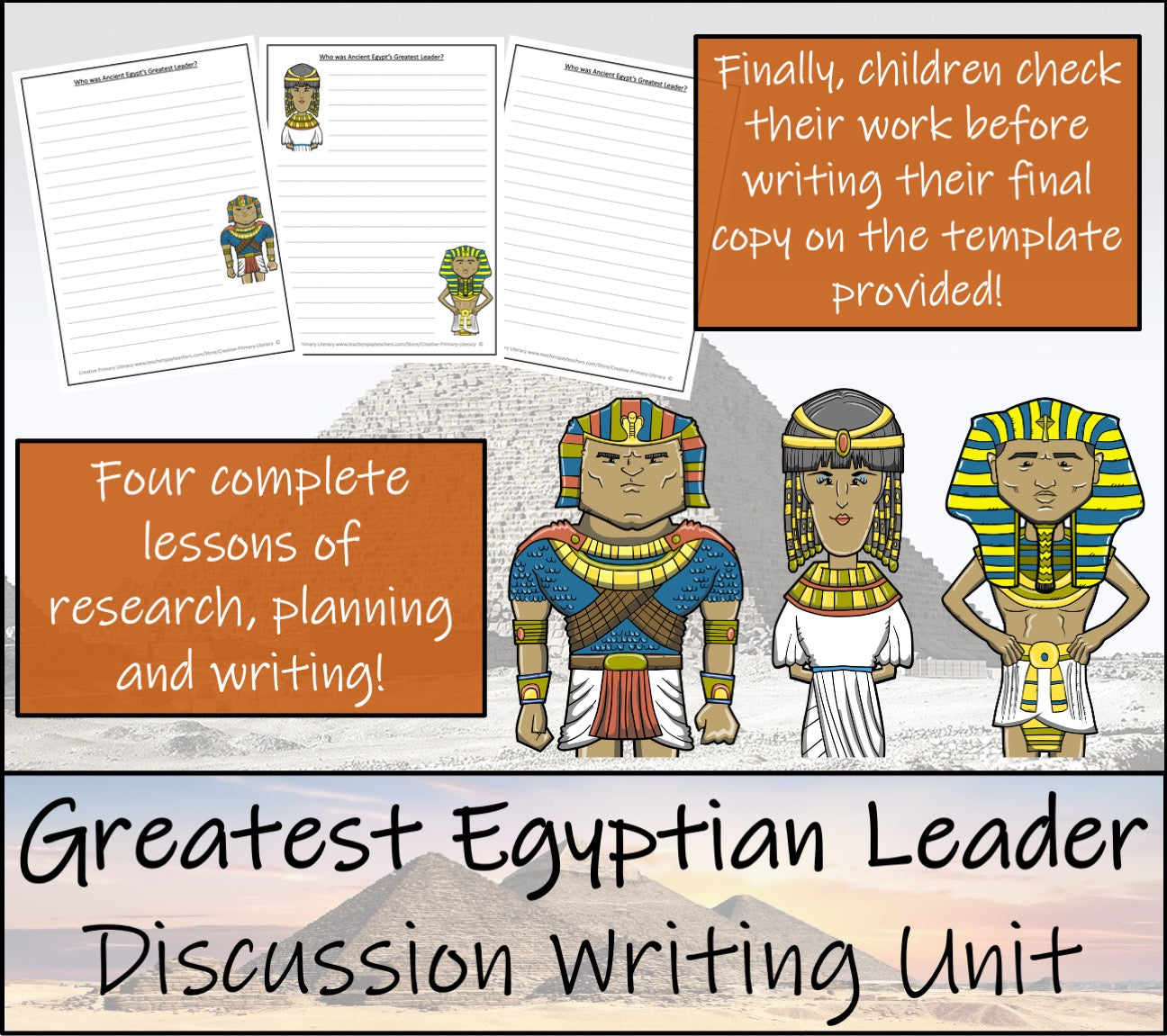 Ancient Egypt's Greatest Leader Opinion Writing Unit | 5th Grade & 6th Grade