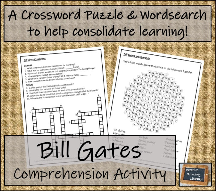 Bill Gates Biography Writing Unit | 5th Grade & 6th Grade