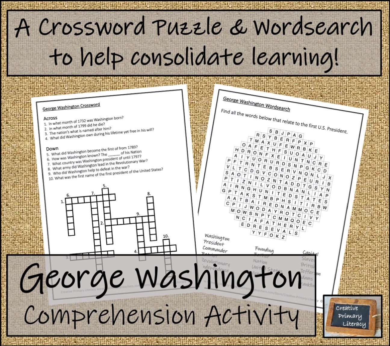 George Washington Biography Writing Activity | 5th Grade & 6th Grade