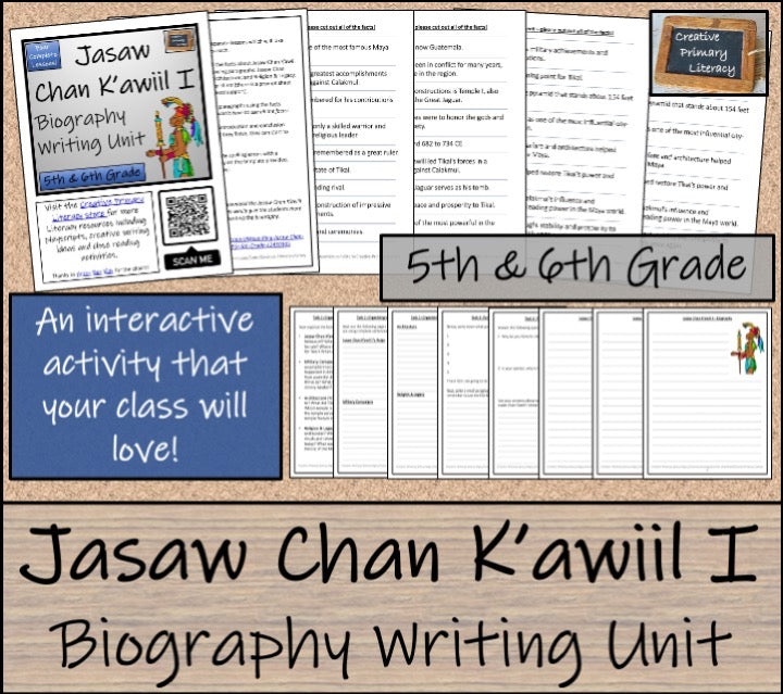 Jasaw Chan K'awiil I Close Reading & Biography Bundle | 5th Grade & 6th Grade