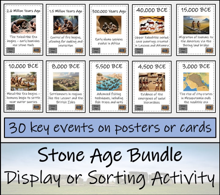 Stone Age Mega Bundle of Activities | 3rd Grade & 4th Grade