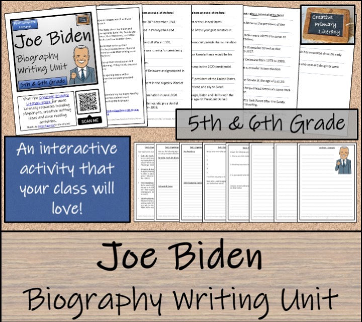 Joe Biden Close Reading & Biography Bundle | 5th Grade & 6th Grade