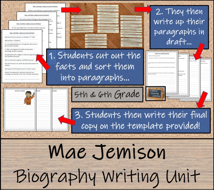 Mae Jemison Biography Writing Unit | 5th Grade & 6th Grade