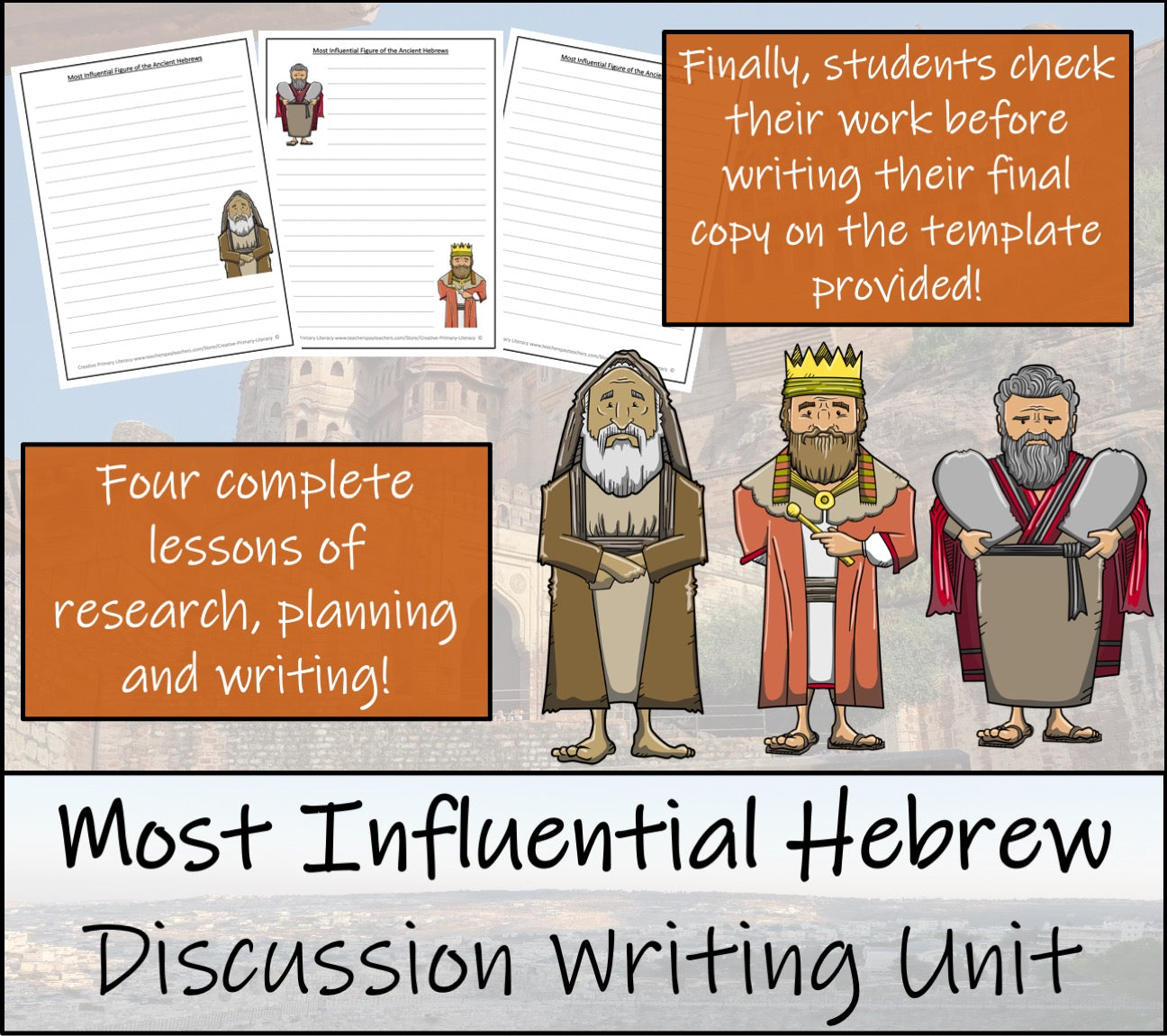 Most Influential Ancient Hebrew Opinion Writing Unit | 5th Grade & 6th Grade