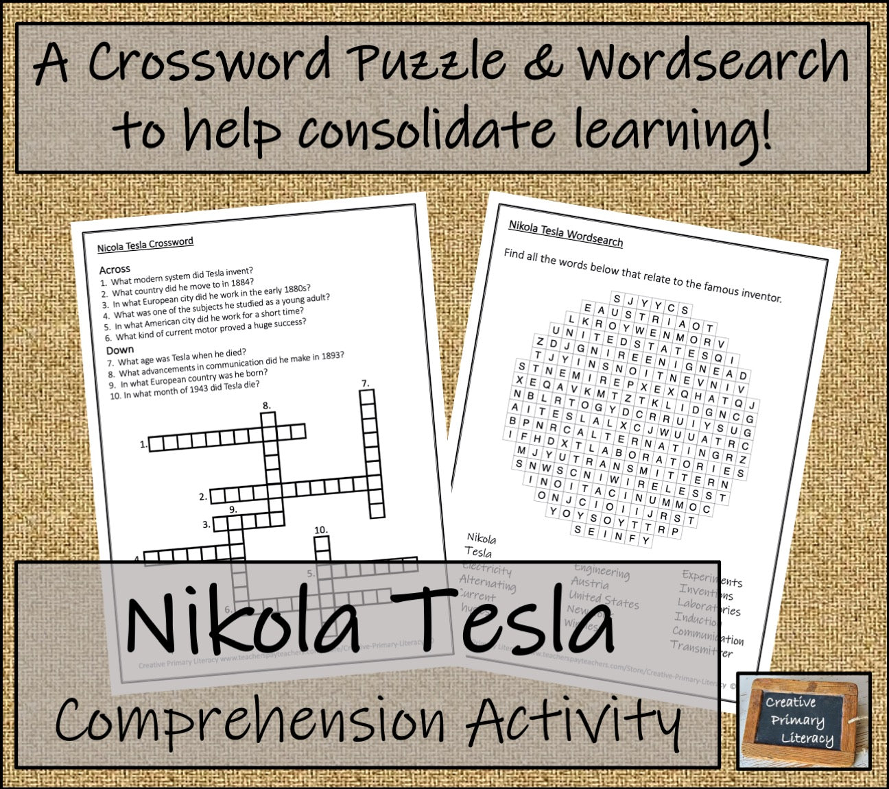 Nikola Tesla Close Reading Comprehension Activity | 3rd Grade & 4th Grade