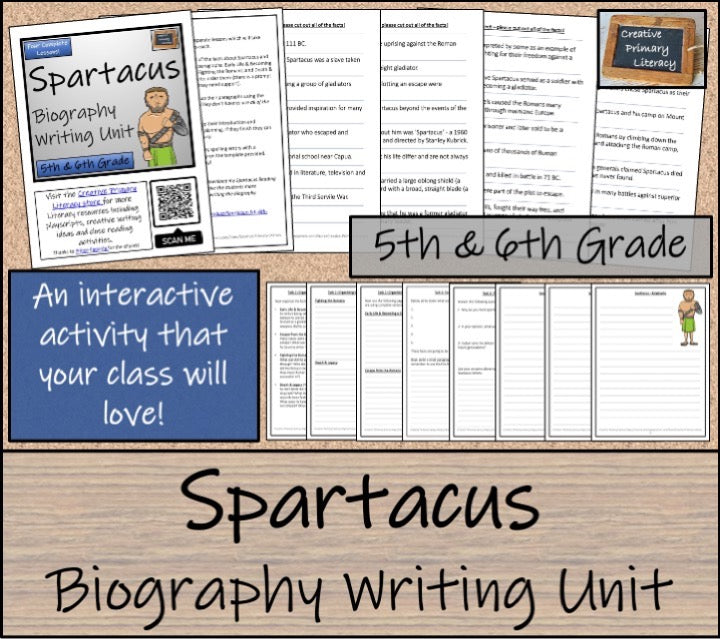 Spartacus Close Reading & Biography Bundle | 5th Grade & 6th Grade