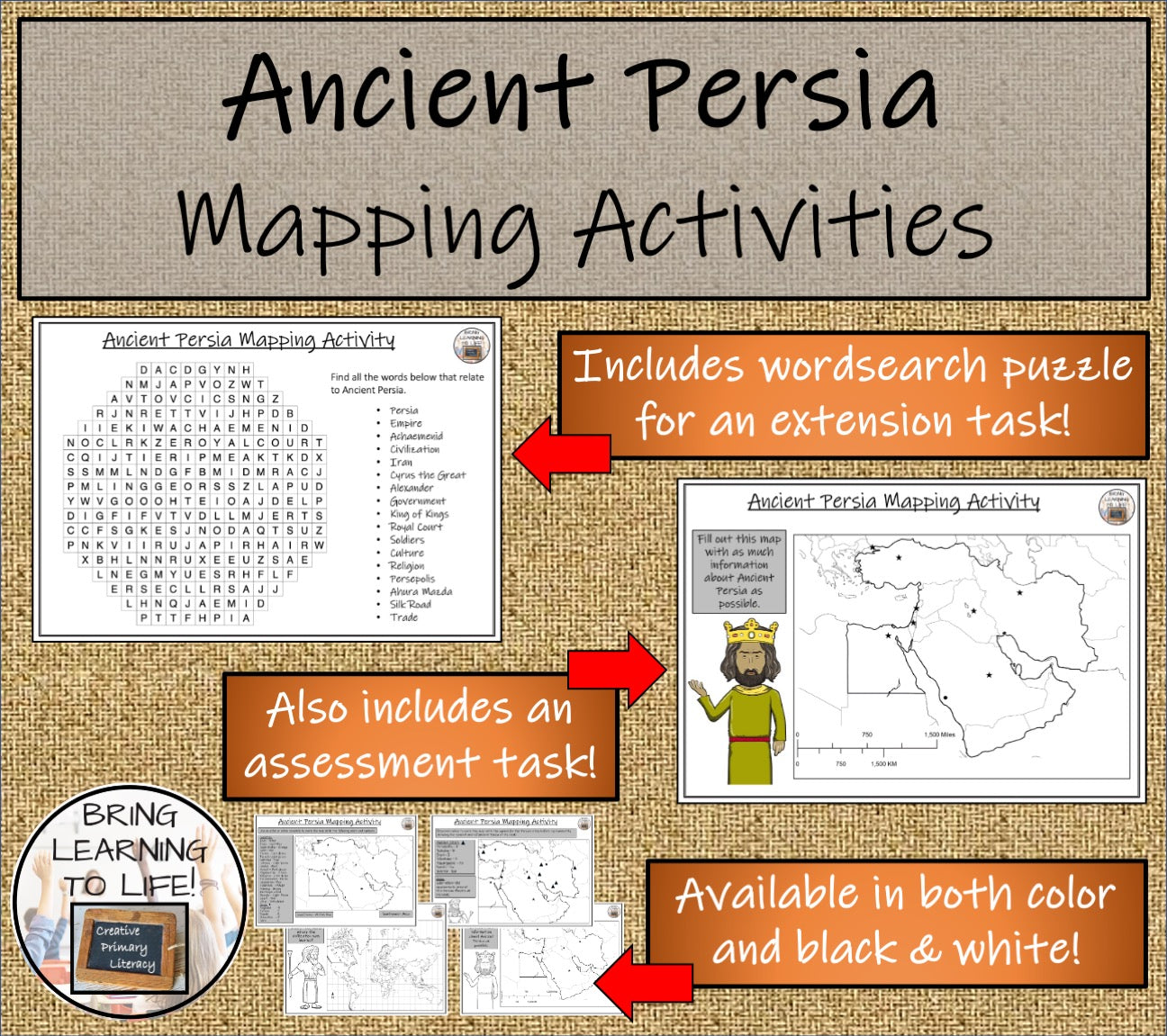 Ancient Persia Map Activities and Presentation