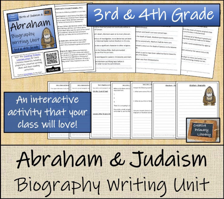 Abraham Close Reading & Biography Bundle | 3rd Grade & 4th Grade