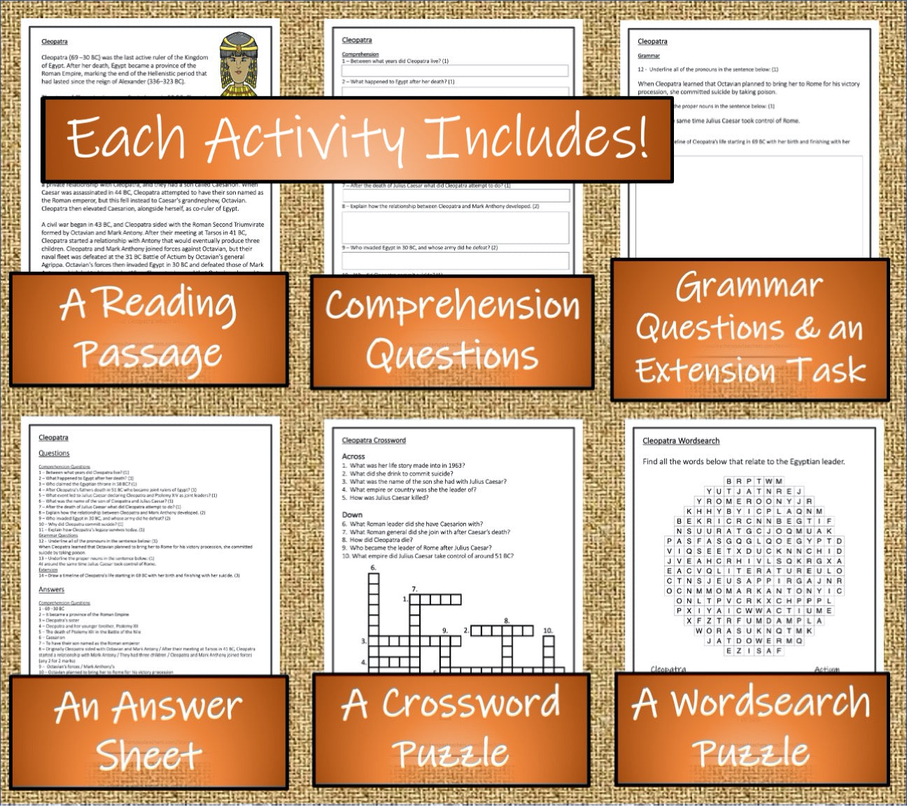 Ancient Egypt Close Reading Comprehension Activity Book | 5th & 6th Grade