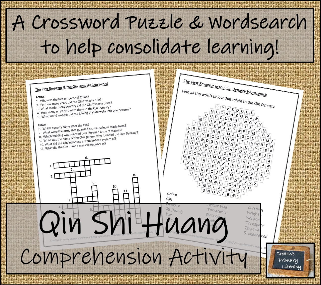 The First Emperor Qin Shi Huang Biography Writing Unit | 5th Grade & 6th Grade