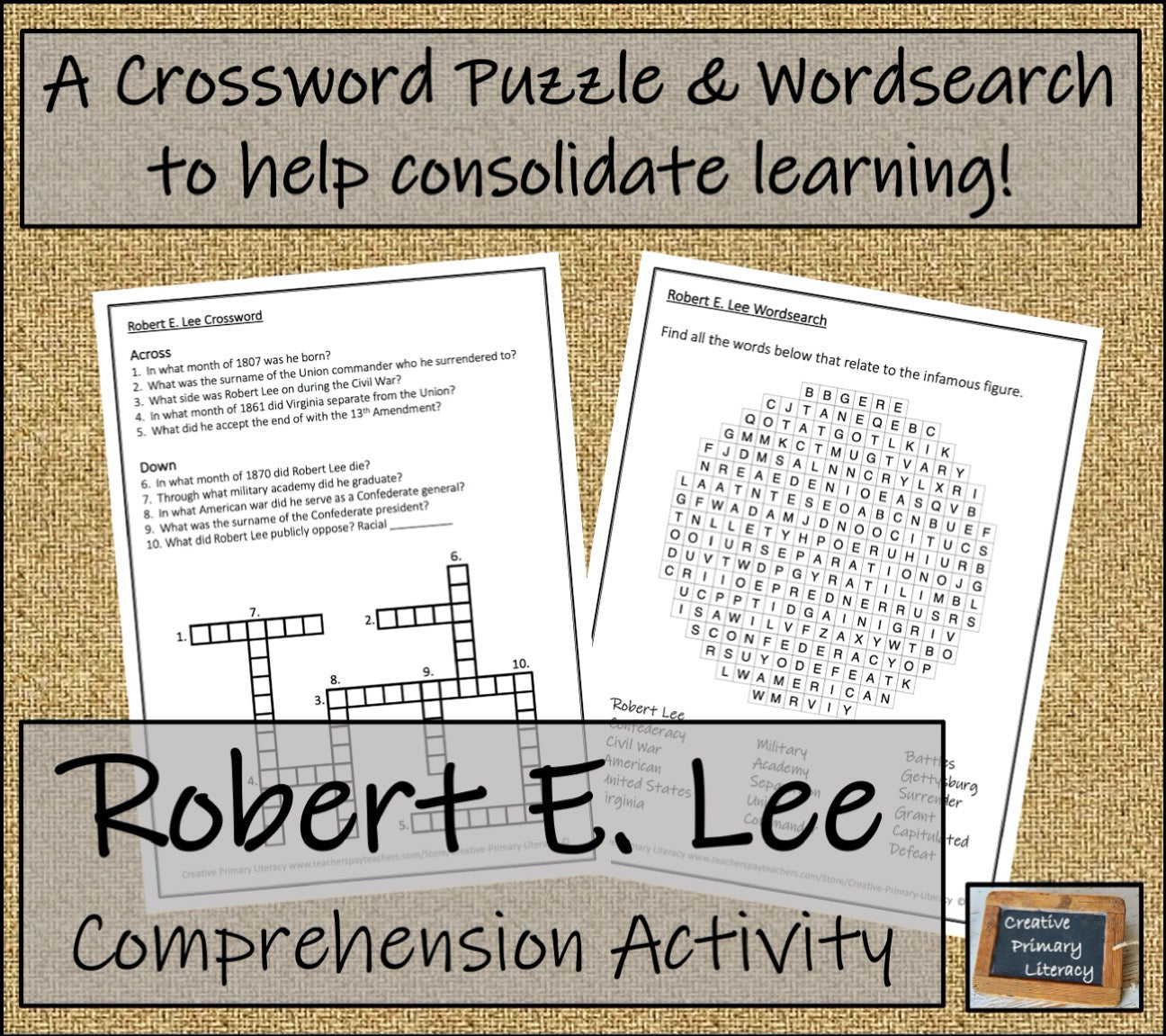 Robert E. Lee Biography Writing Unit | 5th Grade & 6th Grade