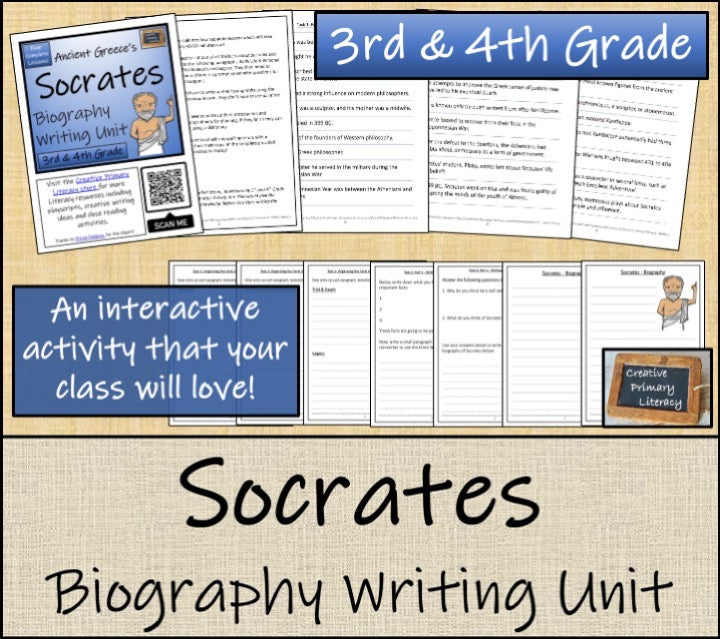 Socrates Close Reading & Biography Bundle | 3rd Grade & 4th Grade