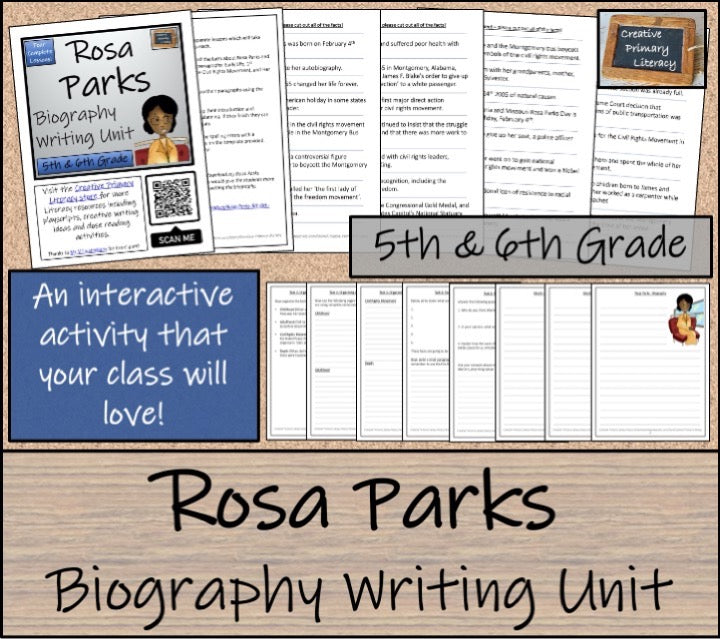 Rosa Parks Close Reading & Biography Bundle | 5th Grade & 6th Grade