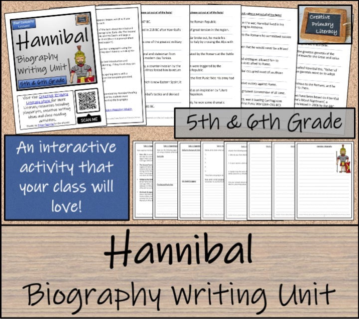 Hannibal Close Reading & Biography Bundle | 5th Grade & 6th Grade