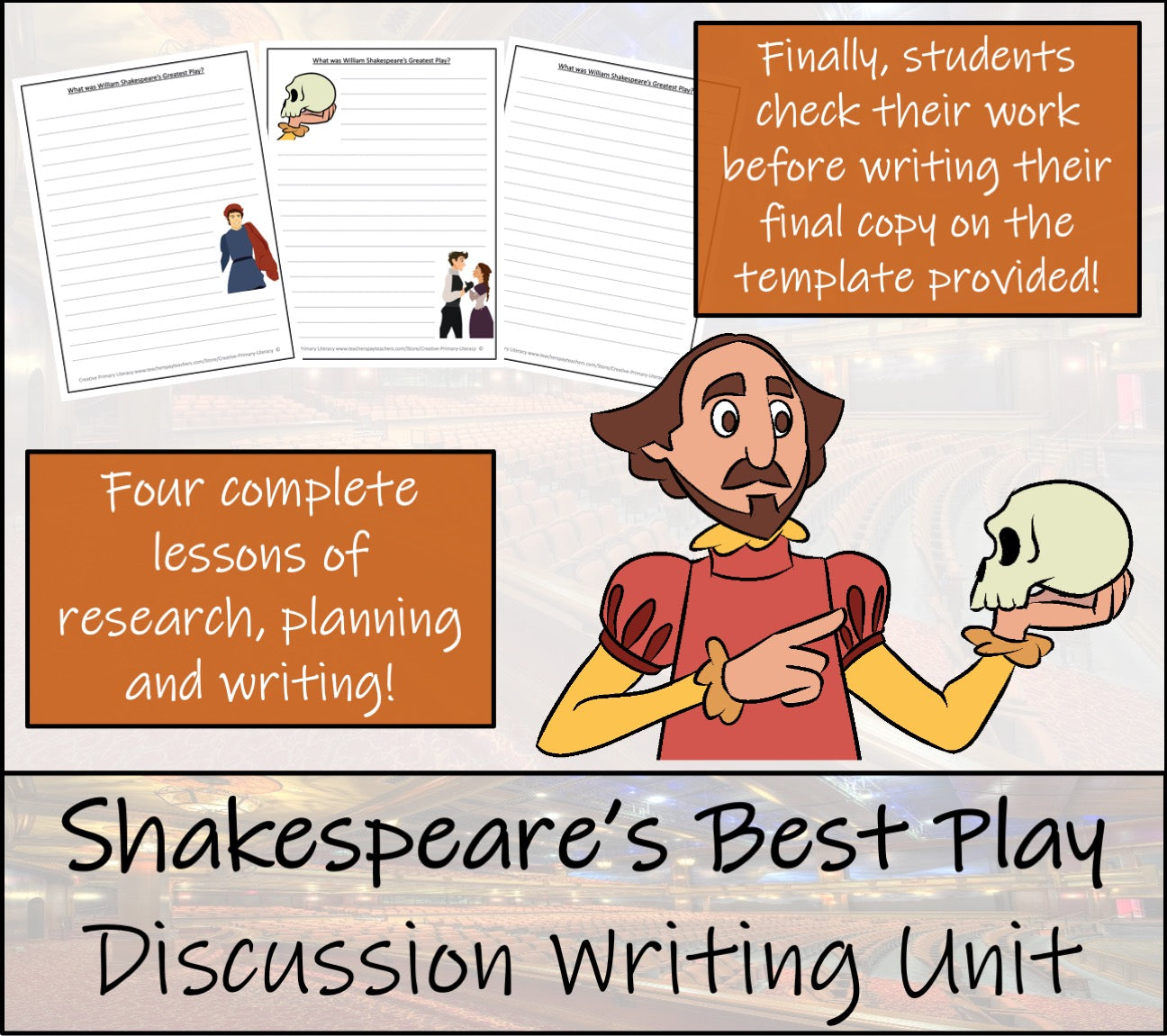 Shakespeare's Best Play Opinion Writing Unit | 5th Grade & 6th Grade