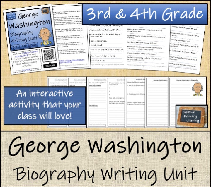 George Washington Close Reading & Biography Bundle | 3rd Grade & 4th Grade