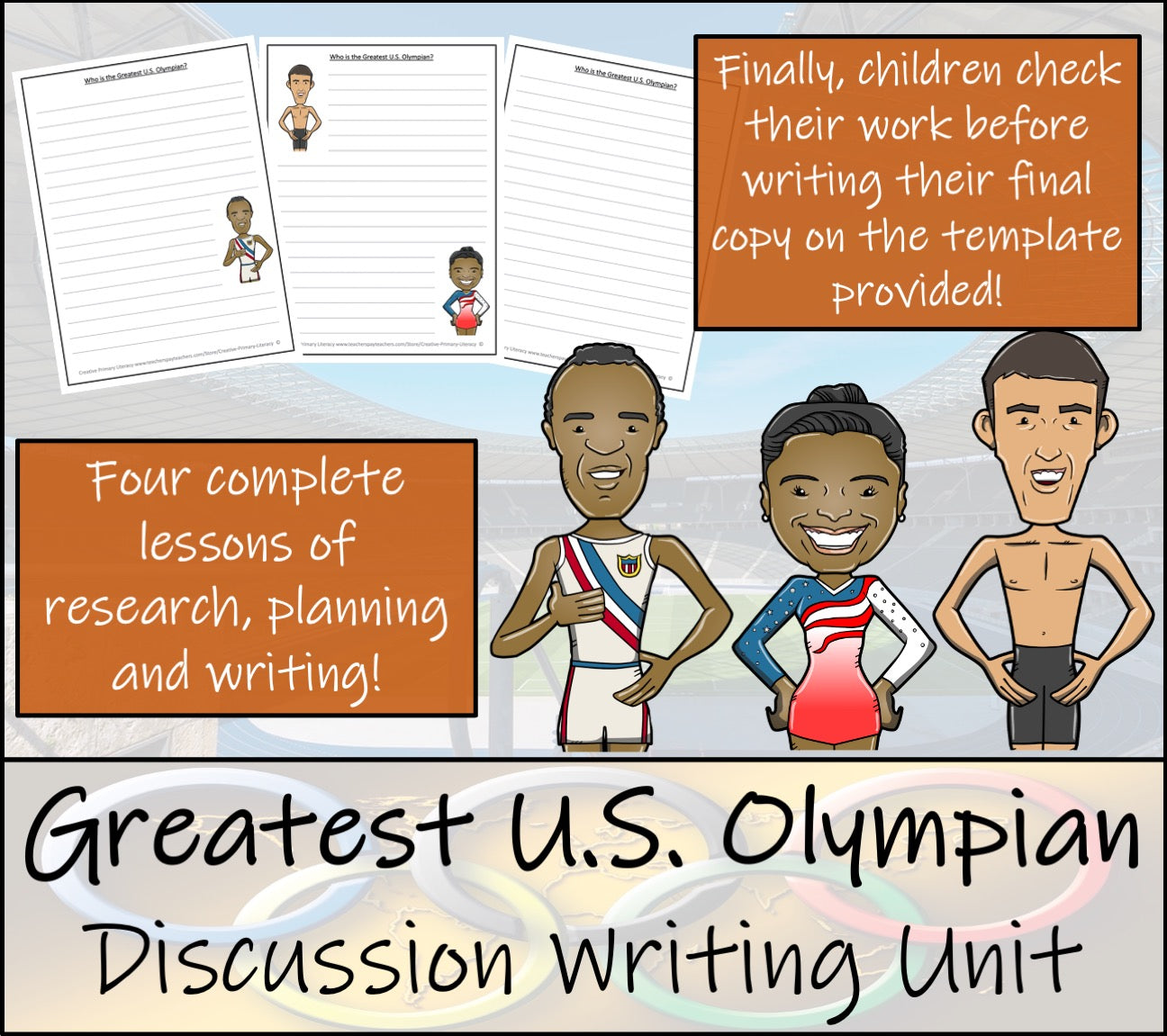 Greatest U.S. Olympian Opinion Writing Unit | 5th Grade & 6th Grade