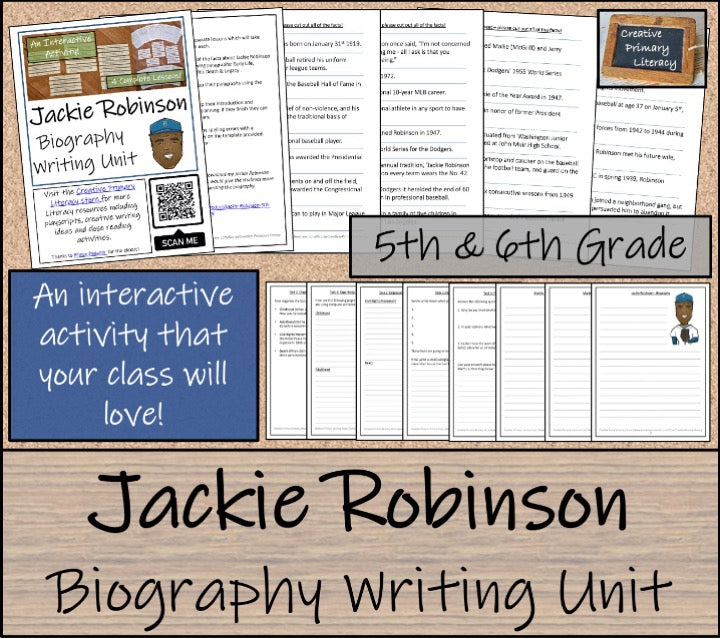 Jackie Robinson Close Reading & Biography Bundle | 5th Grade & 6th Grade