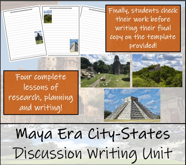 Most Powerful City of the Maya Empire Opinion Writing Unit | 5th & 6th Grade