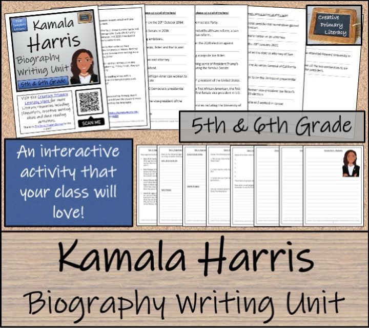 Kamala Harris Close Reading & Biography Bundle | 5th Grade & 6th Grade