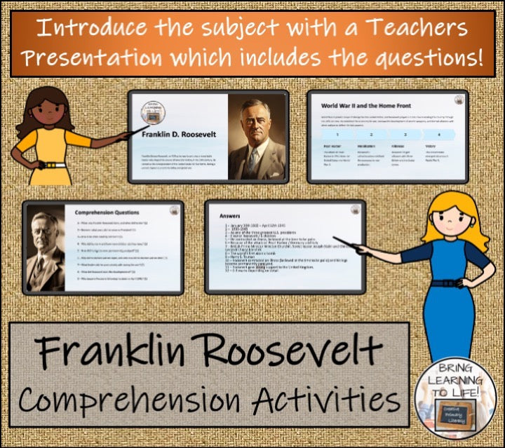 Franklin Roosevelt Close Reading & Biography Bundle | 5th Grade & 6th Grade