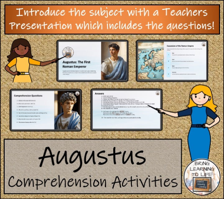 Augustus Close Reading & Biography Writing Bundle | 3rd Grade & 4th Grade