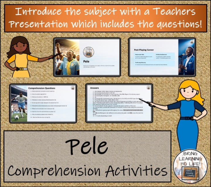 Pele Close Reading & Biography Bundle | 5th Grade & 6th Grade