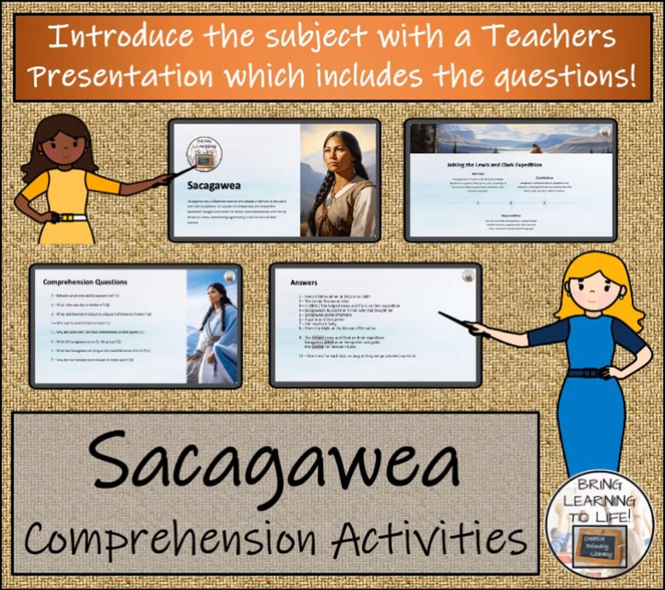 Sacagawea Close Reading & Biography Bundle | 3rd Grade & 4th Grade