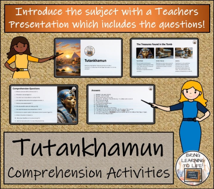 Tutankhamun Close Reading & Biography Bundle | 5th Grade & 6th Grade