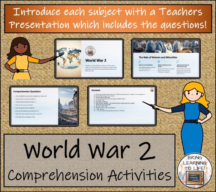 World War II Close Reading Comprehension Activity Bundle | 5th & 6th Grade