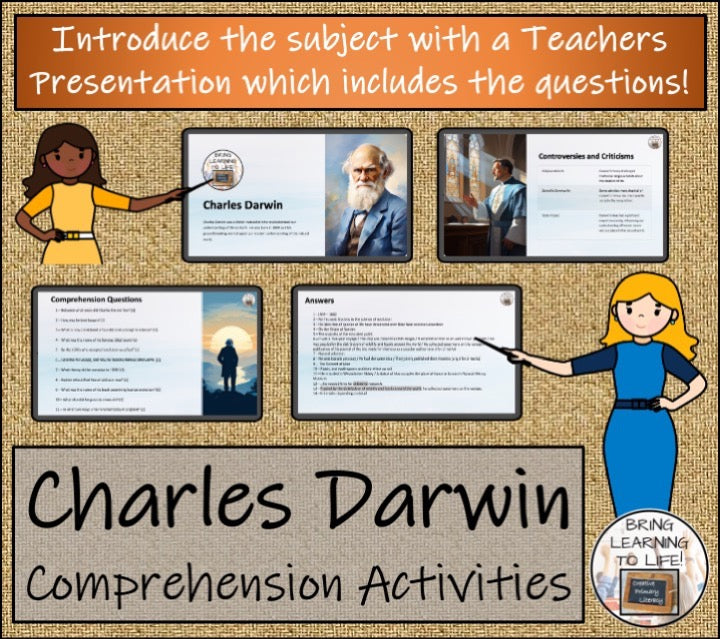 Charles Darwin Close Reading & Biography Bundle | 5th Grade & 6th Grade