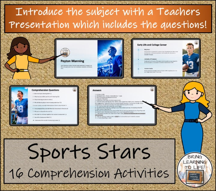 Sport Stars Volumes 1-4 Close Reading Comprehension Bundles | 5th & 6th Grade