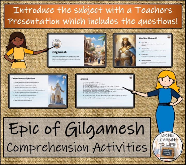 Epic of Gilgamesh Close Reading & Informational Writing Bundle | 3rd & 4th Grade