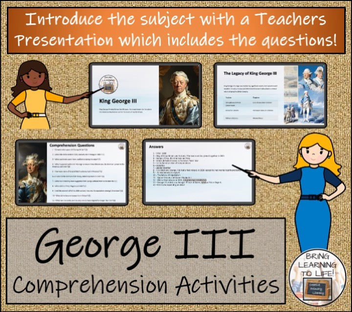 King George III Close Reading & Biography Bundle | 5th Grade & 6th Grade