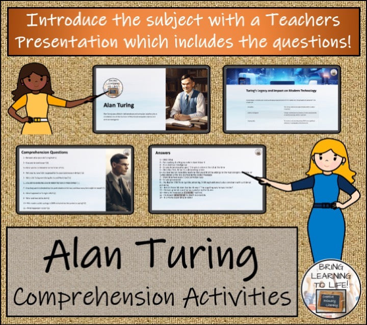 Alan Turing Close Reading & Biography Bundle | 5th Grade & 6th Grade