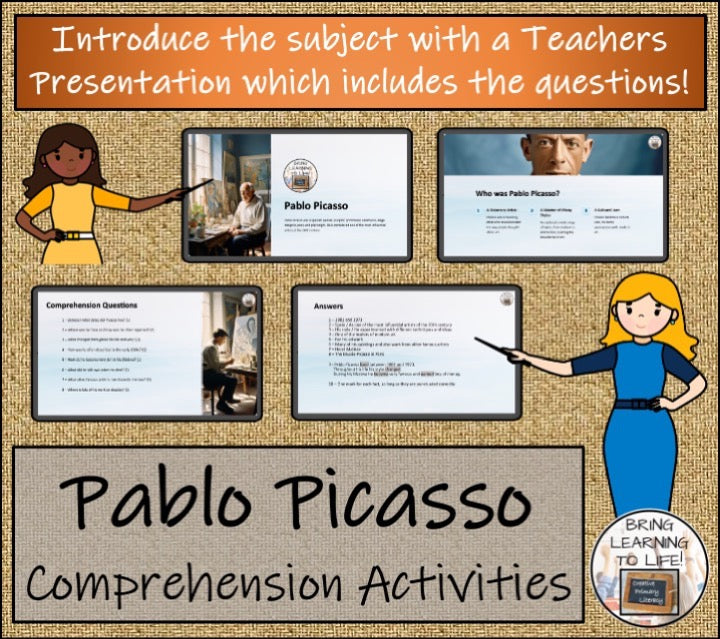 Pablo Picasso Close Reading & Biography Bundle | 3rd Grade & 4th Grade