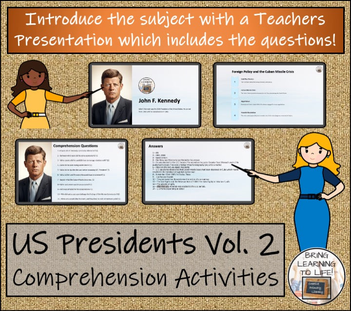 U.S. Presidents Volume 2 Close Reading Activity Bundle | 5th Grade & 6th Grade