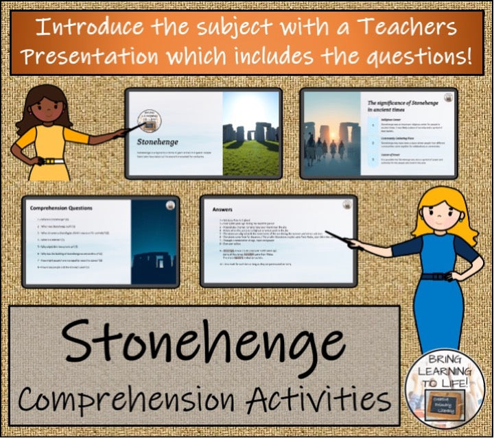 Stonehenge Close Reading & Informational Writing Bundle | 3rd & 4th Grade