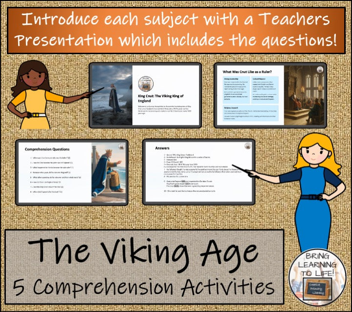The Viking Age Close Reading Comprehension Bundle | 3rd Grade & 4th Grade